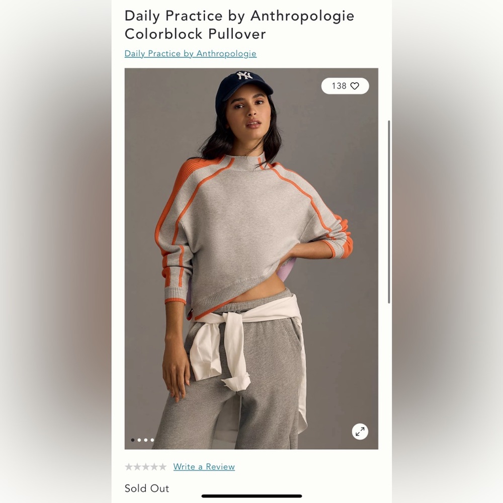 Daily Practice By Anthropologie Colorblock Pullover